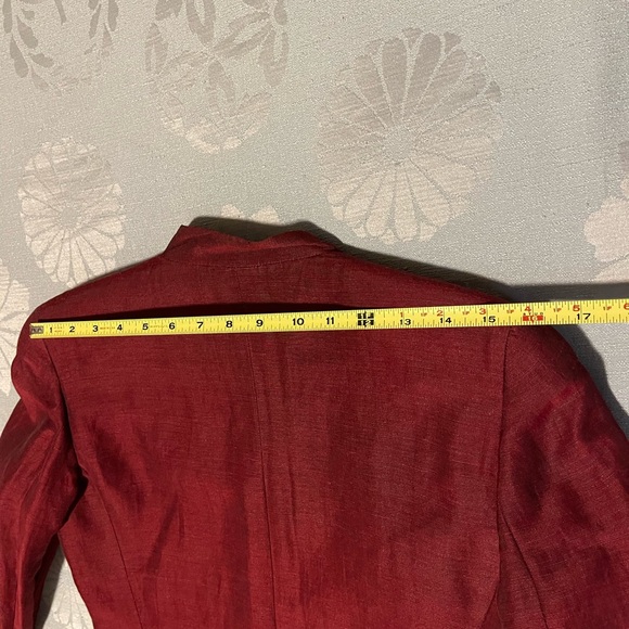 Liz Claiborne linen standing collar jacket - Picture 8 of 10